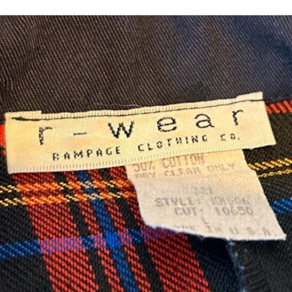 ASO CLUELESS 90s Rampage Tartan Plaid Preppy Grunge Cute Goth Heritage Blazer LG - Picture 9 of 13